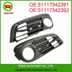 Juodos korio grotelės su rūko žibintų rėmeliu BMW (Dalių Nr: 51117342391, 51117342392) None