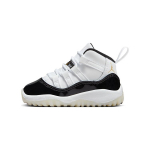 Air Jordan 11 Retro TD Dėkingumas / Apibrėžiantys momentai Kūdikių sportbačiai Balta Juoda Metalinė-Auksinė 378040-170 22