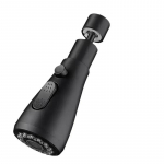 Universalus 360&deg; besisukantis virtuvės mai&scaron;ytuvo ilgintuvas aeratorius plastikinis purslų filtras virtuvės praustuvo mai&scaron;ytuvo burbuliavimo antgalis juoda