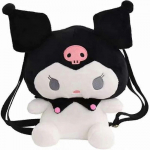 &bdquo;My Melody Kuromi&ldquo; kuprinė, &bdquo;Cinnamoroll&ldquo; pliu&scaron;inis krep&scaron;ys, mielas animacinių filmukų rankinukas per petį, anime gerbėjų žaislų krep&scaron;ys, kelioninis, vidutinio dydžio, juodas/baltas