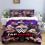 Madingi Imtynių Sporto W-Wwe 3D Spausdinti Lovos Patalynės Rinkiniai Lovos Reikmenų Rinkinys Antklodės Užvalkalas Lovos Antklodės Rinkinys Patalynės Rinkinys Prabangios Dovanos EU Single(135*200cm)3pcs gray