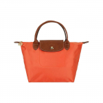 Longchamp Le Pliage Original Minimalistinis Darbo Dienos Logotipo Reljefinis Nailono Drobės Ir Odos Koldūno Formos Rankinė Maža Moteri&scaron;ka Rankinė Oranžinė 1621089P85 Orange