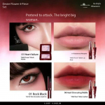 Little Ondine Limited Edition Dovanų Dėžutė 3D Plaukiojančio &Scaron;e&scaron;ėlio Skaistalų Paletė Lūpų Dažai Pie&scaron;tukas Blakstienų Tu&scaron;as skaistalai Lūpų Dažai Makiažo Rinkinys 003 mėlynė/lava