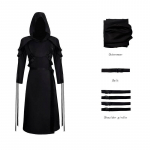 Dead By Daylight Ha&scaron;eno veido personažo kostiumas Cosplay, pagamintas i&scaron; poliesterio ir spandekso, žaidimų gerbėjams ir cosplayeriams S black