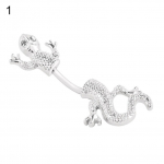 Moterų madinga Kalnų kri&scaron;tolas Gecko Navel Bar Pilvo žiedas Kūno Auskarų vėrimas Papuo&scaron;alai Dovana balta