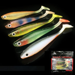 5 vnt./stal. Spalvingas Vobleris T Tail Mink&scaron;tas Masalas 9cm 5g Back Groove Swimbait Rainbow Mink&scaron;ti žvejybos masalai