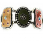 Les Tr&eacute;sors De Lily [E6642] - Bracelet Cr&eacute;ateur 'Oxana' P&egrave;che Gris