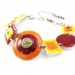 NOA [J1965] - Bracelet Cr&eacute;ateur 'Coloriage' jaune orange rouge oranžinė