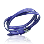 Les Tr&eacute;sors De Lily [J3100] - Bracelet acier 'Peaceful' violet argent&eacute; - 6 mm violetinė