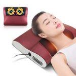 Shiatsu Massager infraraudonųjų spindulių &scaron;ilumos kaklo pečių nugaros kūno daugiafunkcinė masažo pagalvė EU Plug raudona