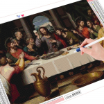 Deimantinis paveikslas Paskutinės vakarienės portretas Religija Jėzaus siuvinėjimo kryželiu rinkinys Namų dekoravimas