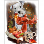 &bdquo;Pasidaryk pats&ldquo; deimantinis siuvinėjimas &bdquo;Apple dog&ldquo; 5D deimantinis siuvinėjimo kryželiu rinkinys svetainei Rankdarbių rinkinys siuvinėjimas 20X30CM