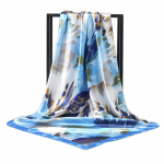 90 * 90 cm Kvadratinė &scaron;ilko skara Moteri&scaron;kos skaros Kaklo skara dizainerio spauda &Scaron;ifonas Hijab &Scaron;alikas Foulard Lady Neck &Scaron;alikai Mink&scaron;ti Big Bandana