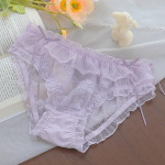 Moteri&scaron;kos apatinės kelnaitės Sexy Dot Flounce Apatinis trikotažas Permatomos nėriniuotos kelnės lankelio puo&scaron;mena margintos kelnaitės kvėpuojančios tinklinio audinio kelnaitės XL