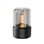 Candlelight Style aromatinis difuzorius 120mL rūko drėkintuvas &scaron;iltai balta nakties &scaron;viesa Tylus eterinių aliejų difuzorius Cool Mist oro drėkintuvas juoda