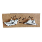 Les Tr&eacute;sors De Lily [R7904] - Boucles d'oreilles artisanales 'Comptines' origami - 12 mm