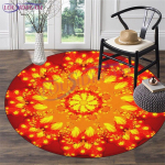 Boho Art apvalus kilimėlis flanelinis jogos kilimėlis pagalvėlė svetainė miegamojo darbo kilimėlis grindų kilimėlis Mandala Print Neslystantis kėdės kilimėlis 120cm