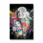 Abstraktus portretas Cavans Tapyba Graffiti Moterys Plakatai ir spaudiniai Sienų paveikslas gyvenamojo kambario namų dekoravimui Cuadros 21x30cm No Frame