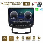 &bdquo;Android&ldquo; automobilinis radijas, skirtas &bdquo;SsangYong Korando 3 Actyon 2&ldquo;, 2010&ndash;2013 m. su mygtuko rankenėle 10 colių daugialypės terpės grotuvo navigacija GPS &bdquo;Carplay&ldquo; 2+32 GB