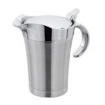 500/750 ml padažo puodas su dangteliu ir rankena Nelaidus dvigubai izoliuotas padažas maistui skirtas nerūdijančio plieno padažo indas grietinėlės salotų padažui