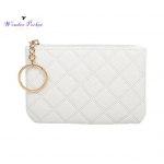 Moteri&scaron;ka piniginė Ne&scaron;iojama Mini dirbtinės odos lygia užtrauktuku raktų pakabukas kortelių laikiklis Vienspalvių plonų piniginių monetų piniginė Suaugusiųjų sekso drabužiai rožinė