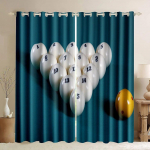 Biliardo pulo kamuolių rengimas Snukerio konkursas Pradžia Pramogos Žaidimas Spausdinimas Užtemdančios užuolaidos 2x50W130H(CM)&Hook