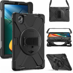 Skirtas &bdquo;XiaoMi Mi Pad 5 6 MiPad5 Pro MiPad 6 Pro 11 colių 2023 Case Heavy Duty Armor Silicon PC Kids&ldquo; smūgiams atsparus apvalkalo dirželis XiaoMi Pad 6/6 Pro juoda