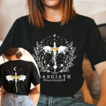 Basgiath War College Dvipusiai mar&scaron;kinėliai Ketvirto sparno mar&scaron;kinėliai Violet Sorrengail Tee Moteri&scaron;ki mar&scaron;kinėliai trumpomis rankovėmis Top Bookish mar&scaron;kinėliai L