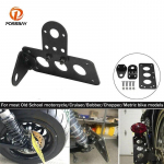 Motociklo 7/8 22 mm valstybinio numerio laikiklis Metalinis licencijos laikiklis galinio žibinto laikiklis, skirtas Harley Retro Old School Cruiser Bobber Bike
