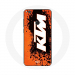 Coque pour Huawei P8 Lite 2017 KTM Logo blanc fond orange