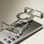 Prabangus aliuminio metalinis berėmio Magsafe stovo telefono dėklas, skirtas Samsung Galaxy S25 S24 S23 Ultra Plus orlaivių klasės lydinio apsaugantis nuo kritimo dangtelis For Samsung S24 Ultra auksas