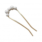 Prancūzi&scaron;ka plaukų &scaron;akutė Eleganti&scaron;kas dirbtinis perlas, neslystantis, ilgi, stori plaukai, su&scaron;ukuota, metalinė U-formos plaukų segtukas Moteri&scaron;ki mergaičių plaukų aksesuarai sidabras