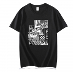 Vasaros senoviniai Anime Manga Berserk mar&scaron;kinėliai Y2K Vyri&scaron;ki mink&scaron;tos medvilnės Guts mar&scaron;kinėliai Beast Griffith Tee trumpomis rankovėmis Gatsu mar&scaron;kinėlių vir&scaron;ūnės XS juoda