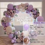 Rožinis smėlio spalvos balionas girliandos arkos rinkinys Kūdikių du&scaron;as Mergaitės gimtadienio papuo&scaron;alai Balionai Vakarėlio reikmenys Vestuvių krik&scaron;tynų renginio dekoras įvairiaspalvis