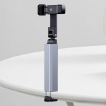 Airplane Trip Phone Holder Travel Essentials Portable Flexible Rotation Easy to Use Stand pilka spalva