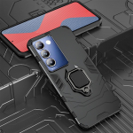 KEYSION Smūgiams atsparus &scaron;arvų dėklas, skirtas VIVO Y100 5G Silikoninis + PC metalinis žiedinis stovas telefono dangtelis, skirtas VIVO V40 SE 5G V30 SE V30 Lite 4G for VIVO V30 Lite 4G raudona