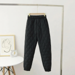 Moteri&scaron;kos pūkinės kelnės su auk&scaron;tu juosmeniu, didelio dydžio, plonai prigludusios sijos, kad su&scaron;iltų žieminės haremo kelnės XXXXL