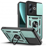 Apsauginis fotoaparato dėklas, skirtas Infinix Hot 40i 30 30i Hot 20 Play 12 11S NFC INFINIX Zero 30 5G 2023 Armor Hybrid Ring galinis dangtelis For Infinix Hot 12 mėlyna