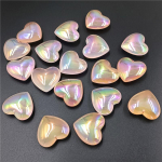 Kūrybingi &scaron;vytintys papuo&scaron;alų priedai Laisvi karoliukai želė spalvos madingi karoliai persikų &scaron;irdis &bdquo;pasidaryk pats&ldquo; apyrankė rankų darbo medžiagos &bdquo;Aurora Dazzle&ldquo; 5 vnt. geltona