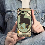 Witches Moon Tarot Mystery Totem Cat telefono dėklas, skirtas iPhone Mini 11 12 13 14 15 Pro XS Max X Plus SE XR Black Soft Shell iPhone14