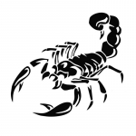 30 cm 3D Scorpion automobilių lipdukai Automobilių stiliaus lipdukas, skirtas automobilių dekoravimui, pasidaryk pats 30CM juoda