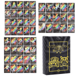 55 vnt (5GX+3Vstar+47V-maks) Vaivoryk&scaron;tės auksinės folijos įvairios kortelės, GX V-star V-max Charizard kortelių rinkinys Vaikų gimtadienio dovanų kortelių kolekcionieriai One Size juoda