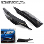 Blizgus juodas priekinio buferio &scaron;oninis skirstytuvas BMW 3 serijos E90 M-Tech LCI 2009-2012 m.