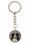 Bernese Mountain Dog, Berner Sennenhund - keychain with your photo, key decoration, bag pendant from Art-Dog brand sidabras