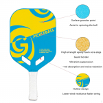 Pickleball irklentė 16 mm storio profesionali anglies pluo&scaron;to raketė, skirta