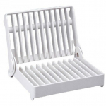 Baltos spalvos virtuvės prietaisai Indų nutekėjimo lentyna Indų lentyna Stalo indų lentyna 21*18*16cm