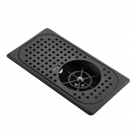 Integruotas stiklinės ploviklis virtuvės kriaulei, nerūdijančio plieno butelių ploviklis, automatinis pur&scaron;kimas per kelias angas juoda