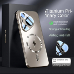 Magsafe dėklas Huawei Pura 70 UItra 70 Pro + Matinis smūgiams atsparus objektyvo apsauginis filmas galinis dangtelis Huawei P60 Pro P50 Pura 70 auksas