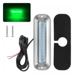 Valties skersinis ap&scaron;vietimas universalus vandeniui atsparus 10-30V jūrinis laivas povandeninis pontoninis skersinis žibintas nerūdijančio plieno 50W 42 LED žalia