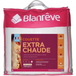 BLANREVE Couette extra chaude en microfibre - 240 x 260 cm - Blanc balta